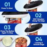 Automatic Hands-Free Electric Can Opener for All Cans