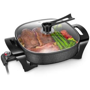 FOHERE 12-Inch Non-Stick Electric Skillet