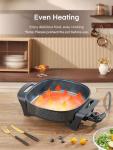 FOHERE 12-Inch Non-Stick Electric Skillet