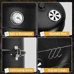 SUNLIFER 4-in-1 Charcoal Smoker Grill Combo