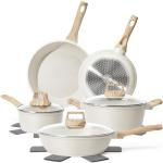 SODAY 12-Piece Nonstick Cookware Set in White