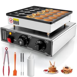 Mini Pancake Maker - 25PCS Dutch Pancakes, Stainless Steel