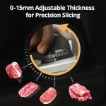 Electric Deli Meat Slicer with Adjustable Thickness