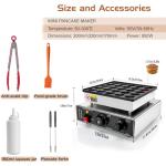 Mini Pancake Maker - 25PCS Dutch Pancakes, Stainless Steel