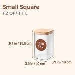 ComSaf 1.2 QT Glass Storage Containers Set of 6