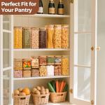 ComSaf 1.2 QT Glass Storage Containers Set of 6
