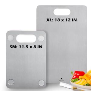 Oversized Stainless Steel Cutting Boards - 2-Pack
