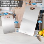 Oversized Stainless Steel Cutting Boards - 2-Pack