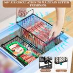 Leak-Proof Stackable Freezer Organizer Bins - 4 Pack