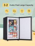 Compact 3.2 Cu.ft Mini Freezer with Removable Shelves