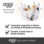 Oggi Clear Oval Party Beverage Cooler Tub