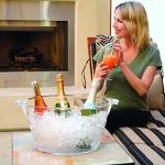 Oggi Clear Oval Party Beverage Cooler Tub