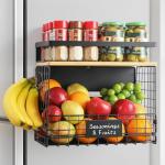 XXL Magnetic Spice Rack with Bamboo Top