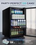 EUHOMY 128 Can Beverage Cooler with Glass Door