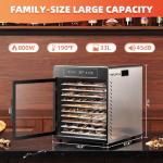 Septree 800W Digital Food Dehydrator with 10 Trays