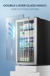 EUHOMY 128 Can Beverage Cooler with Glass Door