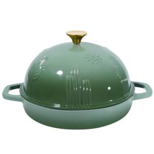 Green Enameled Cast Iron Bread Baking Oven