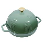 Green Enameled Cast Iron Bread Baking Oven