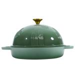 Green Enameled Cast Iron Bread Baking Oven