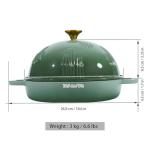 Green Enameled Cast Iron Bread Baking Oven