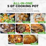 NutriChef 5-Quart Enameled Cast Iron Dutch Oven