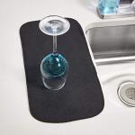 iDesign iDry Mini Absorbent Dish Drying Mat - Black