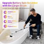Zordin Cordless Electric Spin Scrubber with 8 Brushes