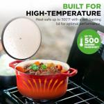 NutriChef 5-Quart Enameled Cast Iron Dutch Oven