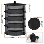 Collapsible 4-Layer Herb Drying Rack with Hooks