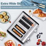 CUSIMAX Stainless Steel 4-Slice Toaster with LED Display