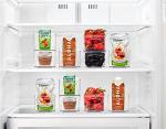 Sorbus Stackable Clear Refrigerator Organizer Bins - 6 Pack