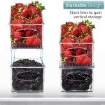 Sorbus Stackable Clear Refrigerator Organizer Bins - 6 Pack