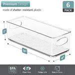 Sorbus Stackable Clear Refrigerator Organizer Bins - 6 Pack