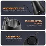 Elite Gourmet 1L Digital Stainless Steel Water Kettle