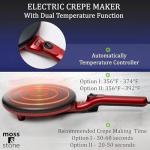 Moss & Stone 8-Inch Electric Crepe Maker