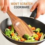 Versatile Wooden Spatula for Cooking and Serving