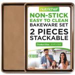 NutriChef XL Nonstick Cookie Sheets - 2 Pack
