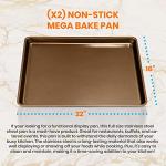 NutriChef XL Nonstick Cookie Sheets - 2 Pack