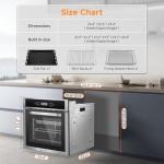 24-Inch Electric Wall Oven with 10 Cooking Functions