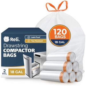 Heavy Duty Trash Compactor Bags 120 Pack