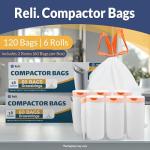 Heavy Duty Trash Compactor Bags 120 Pack