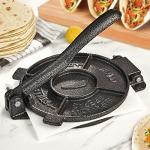 Cast Iron Tortilla Press with 100 Pcs Paper