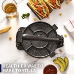 Cast Iron Tortilla Press with 100 Pcs Paper