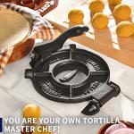 Cast Iron Tortilla Press with 100 Pcs Paper
