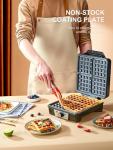 4-Slice Belgian Waffle Maker with Nonstick Plates