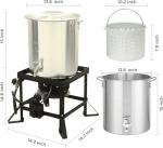 36QT Propane Deep Fryer for Outdoor Cooking