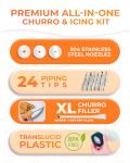 Churro Maker and Icing Gun with 24 Tips