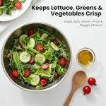Large Stainless Steel Salad Spinner and Vegetable Washer