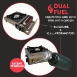 Portable Dual Fuel Camping Stove with Case
