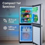 Anypro 4.0 Cu.Ft Bottom Freezer Refrigerator, Silver